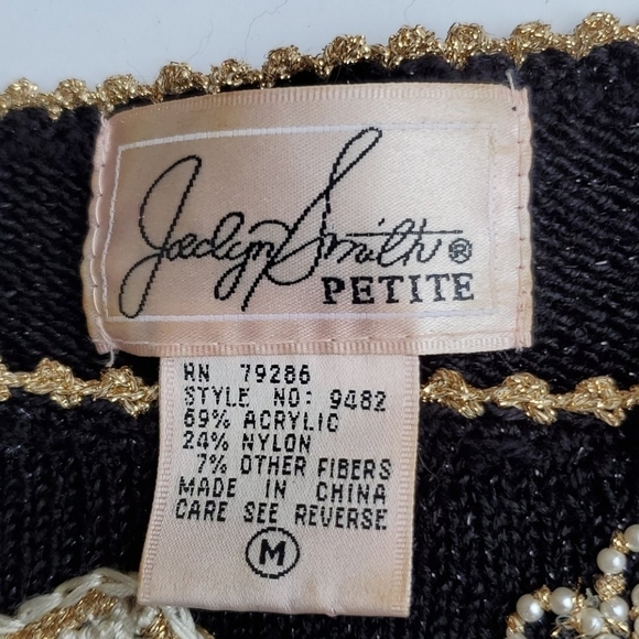 Vintage Ugly Christmas Sweater Beaded Jaclyn Smith - Picture 3 of 4